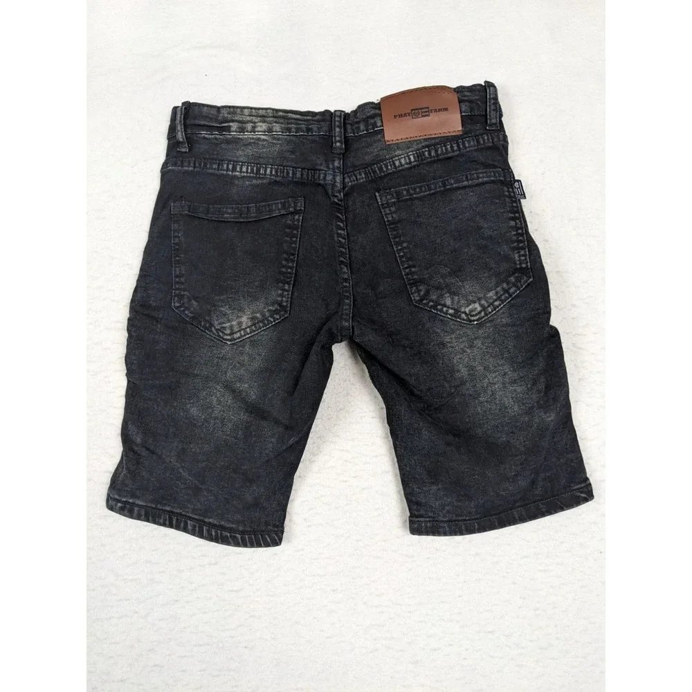 Phat Farm Youth Shorts Size 14 Black Stretch Denim Size 14 Kids Boys